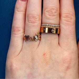 Solid 14k rose gold “Mrs.L” ring